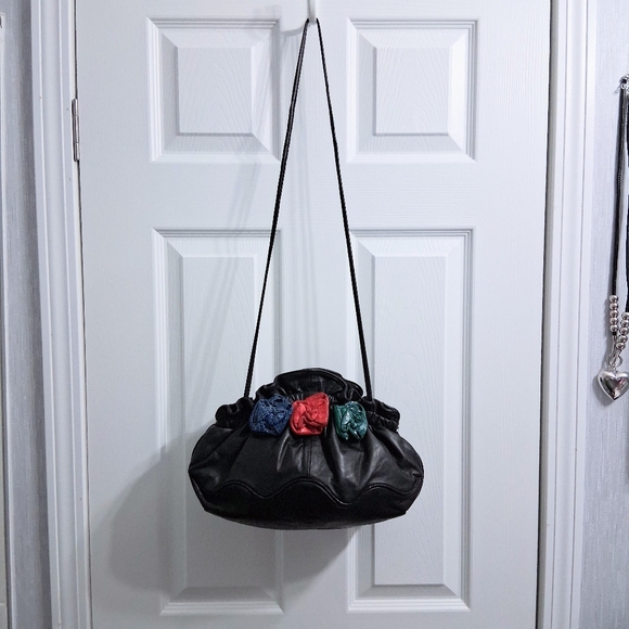 Viva of California Handbags - Vintage Viva Of California Bags Leather Roses Snakeskin trim Crossbody